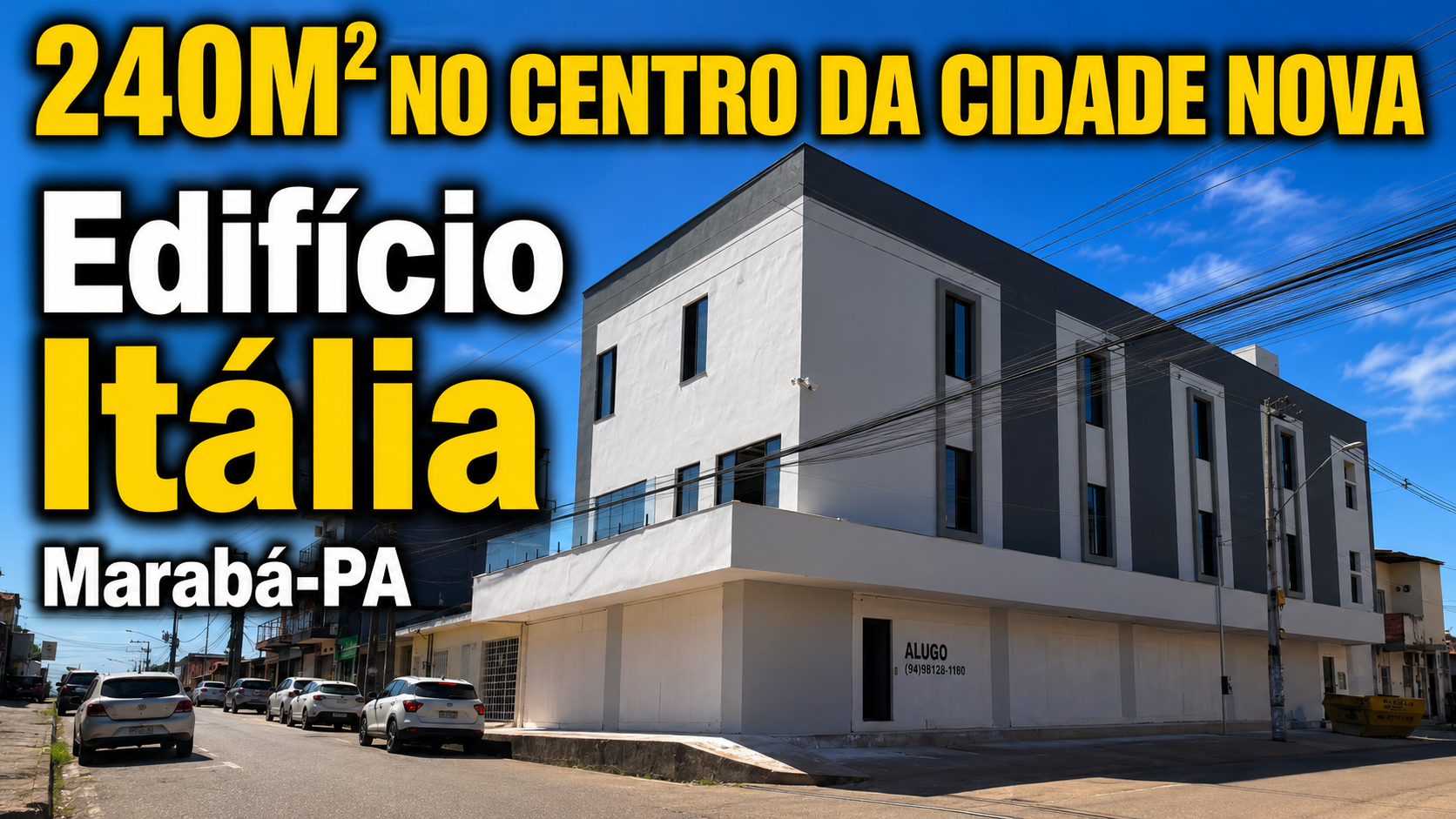 Fachada do Edifício Itália em Marabá com iluminação noturna – render do projeto